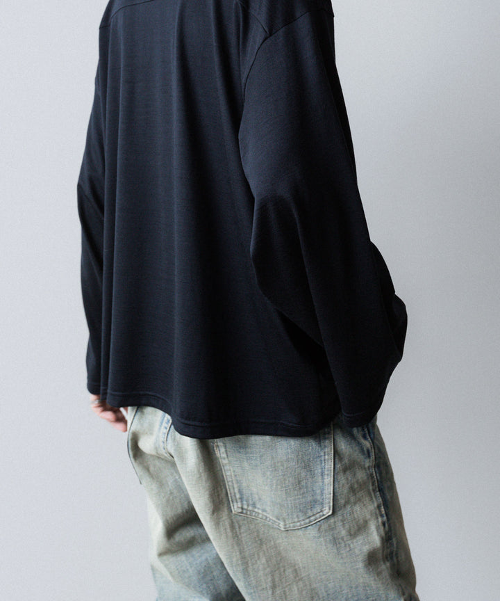 INTÉRIM インテリムの HYPER BIG EXTRA FINE MERINO WOOL JERSEY FOOTBALL L/S TEEのD.NAVY公式通販サイトsession福岡セレクトショップ