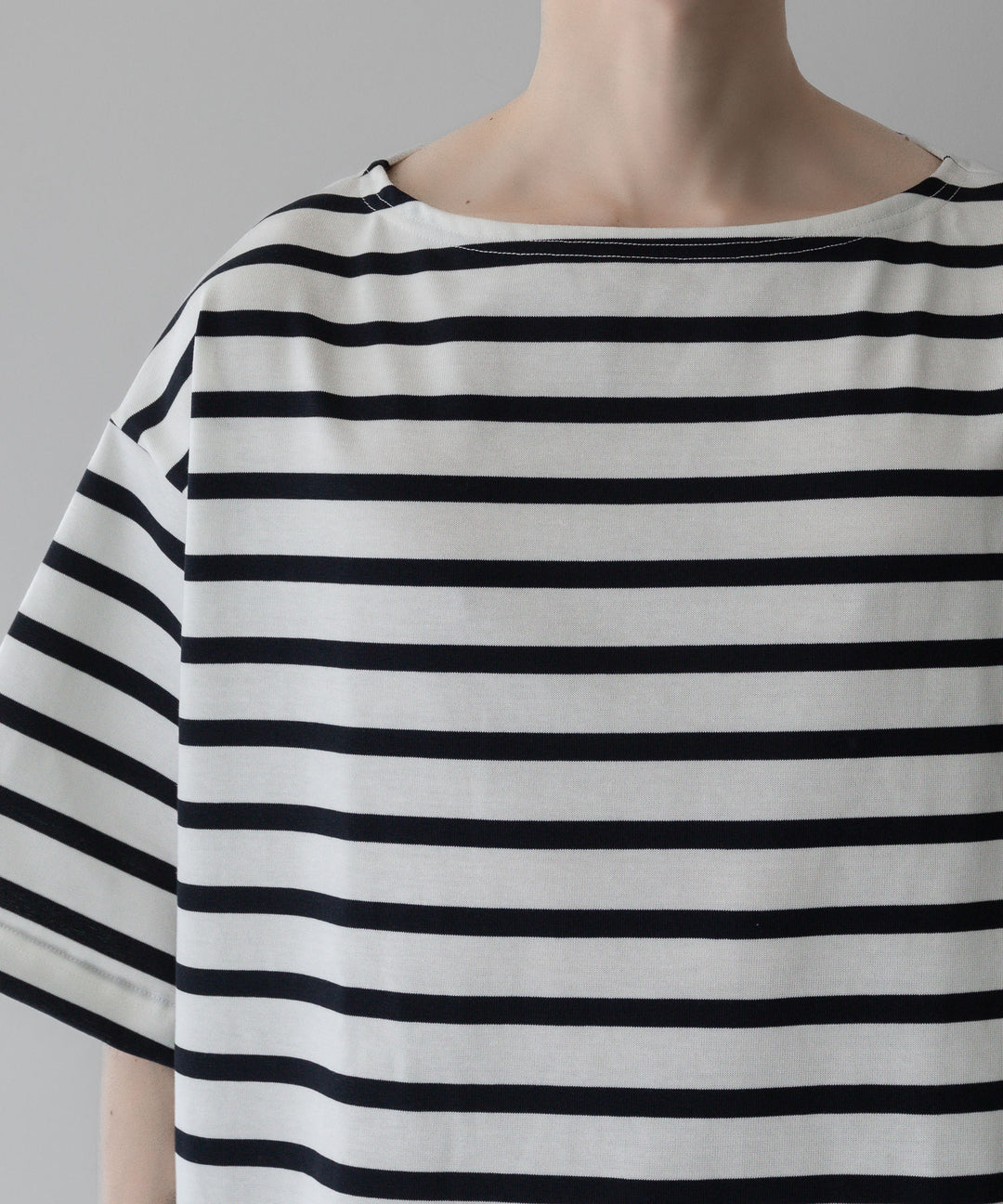 INTÉRIM - インテリムのHYPER BIG SUVIN GIZA BASQUE BORDER H/S SHIRT - WHITE×NAVY公式通販サイトsession福岡セレクトショップ