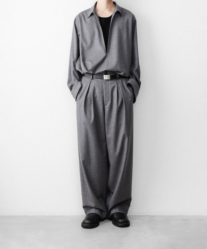 ssstein(シュタイン)のWOOL FLANNEL EASY WIDE TROUSERS - GREYの公式通販サイトsession福岡セレクトショップ