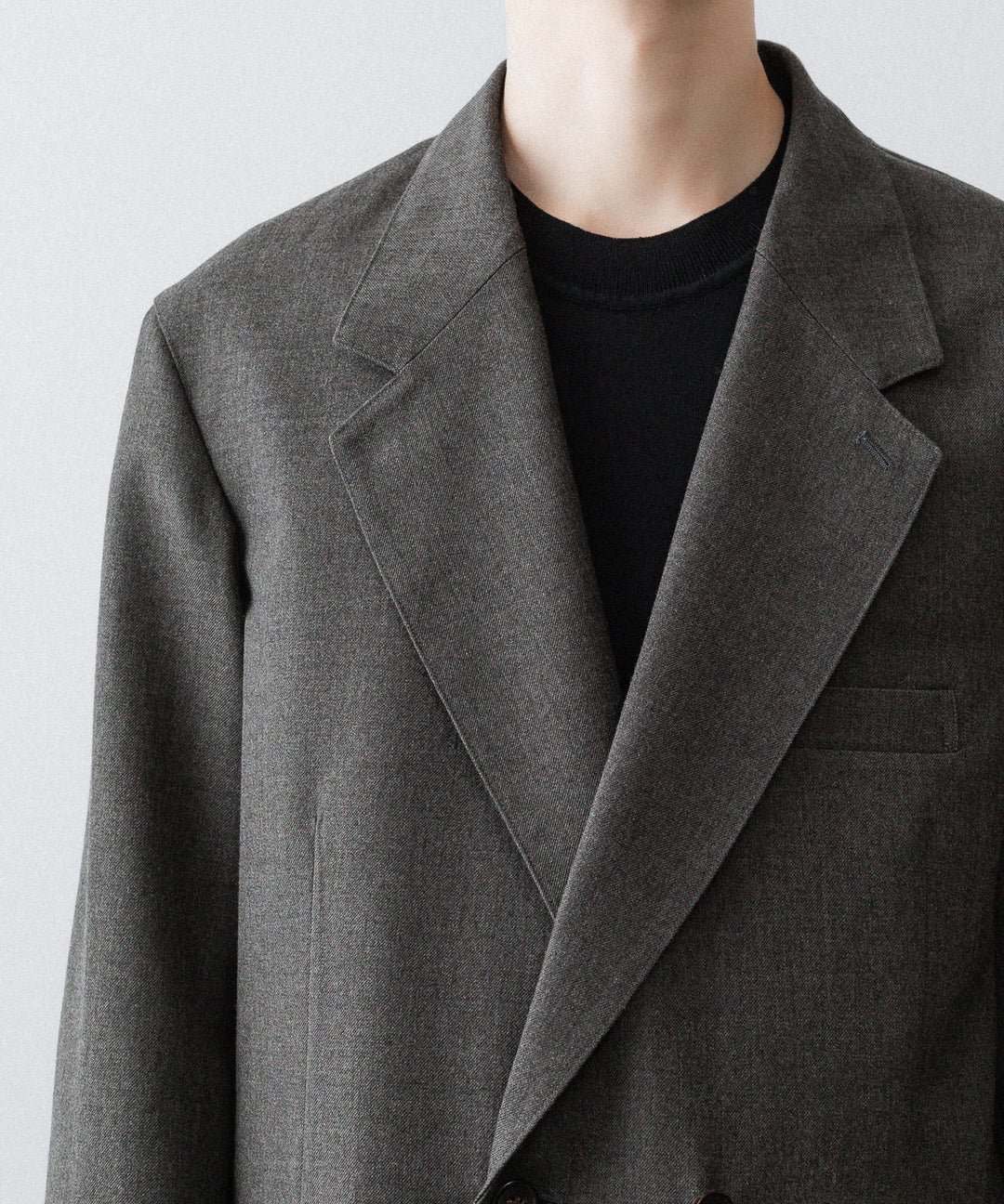 INTÉRIM - インテリムのMILITARY WOOL SERGE PIPING DOUBLE JACKETのDUST GRAY公式通販サイトsession福岡セレクトショップ