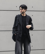 画像をギャラリービューアに読み込む, ssstein(シュタイン)のOVERSIZED SINGLE BREASTED LONG JACKET - BLACKの公式通販サイトsession福岡セレクトショップ
