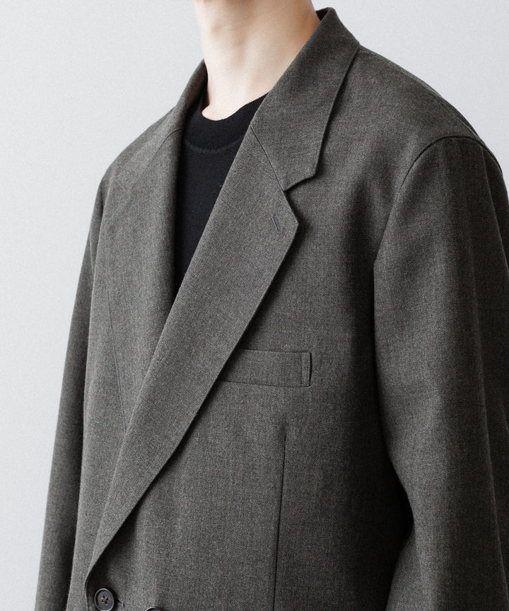 INTÉRIM - インテリムのMILITARY WOOL SERGE PIPING DOUBLE JACKETのDUST GRAY公式通販サイトsession福岡セレクトショップ