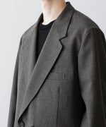 画像をギャラリービューアに読み込む, INTÉRIM - インテリムのMILITARY WOOL SERGE PIPING DOUBLE JACKETのDUST GRAY公式通販サイトsession福岡セレクトショップ
