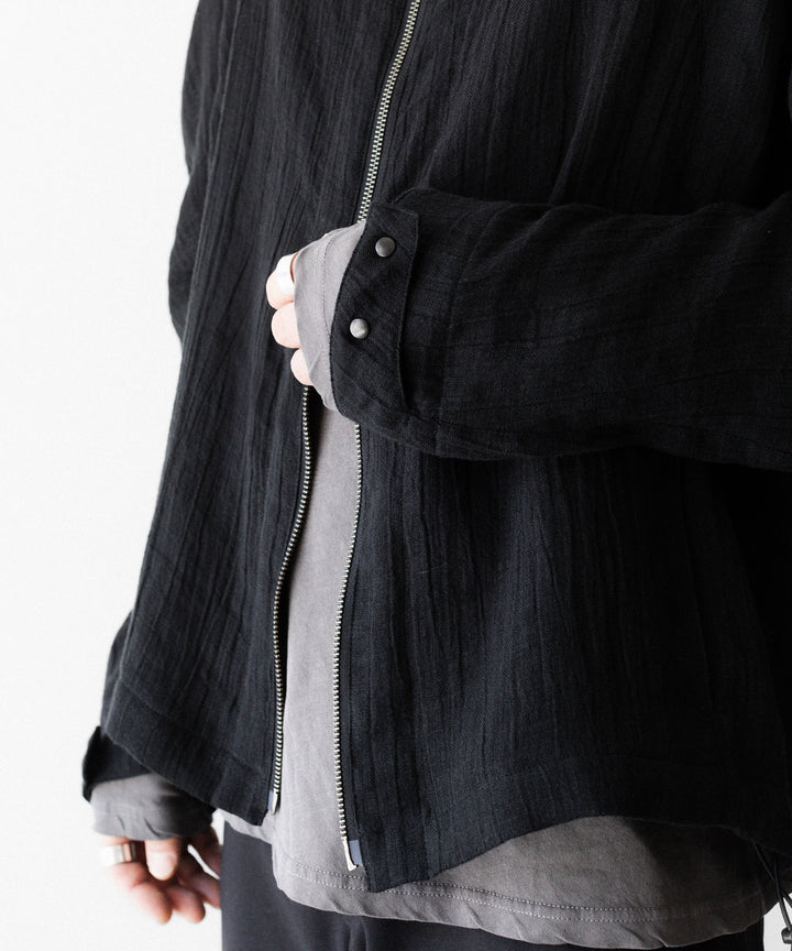 OPPOSE DUALITY オポーズデュアリティのSHORT PARKA LINENのBLACK 公式通販サイトsession福岡セレクトショップ