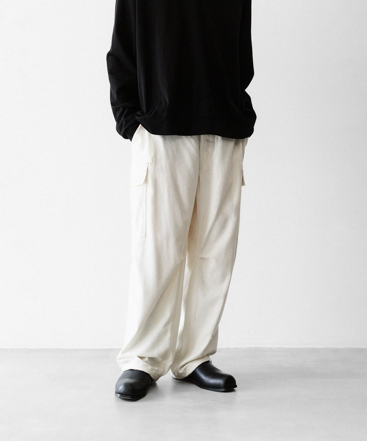 INTÉRIM インテリムのSILK NOIL JANGLE FAaTIGUE TROUSER のNATURAL 公式通販サイトsession福岡セレクトショップ