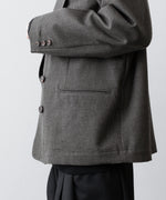 画像をギャラリービューアに読み込む, INTÉRIM - インテリムのMILITARY WOOL SERGE PIPING DOUBLE JACKETのDUST GRAY公式通販サイトsession福岡セレクトショップ
