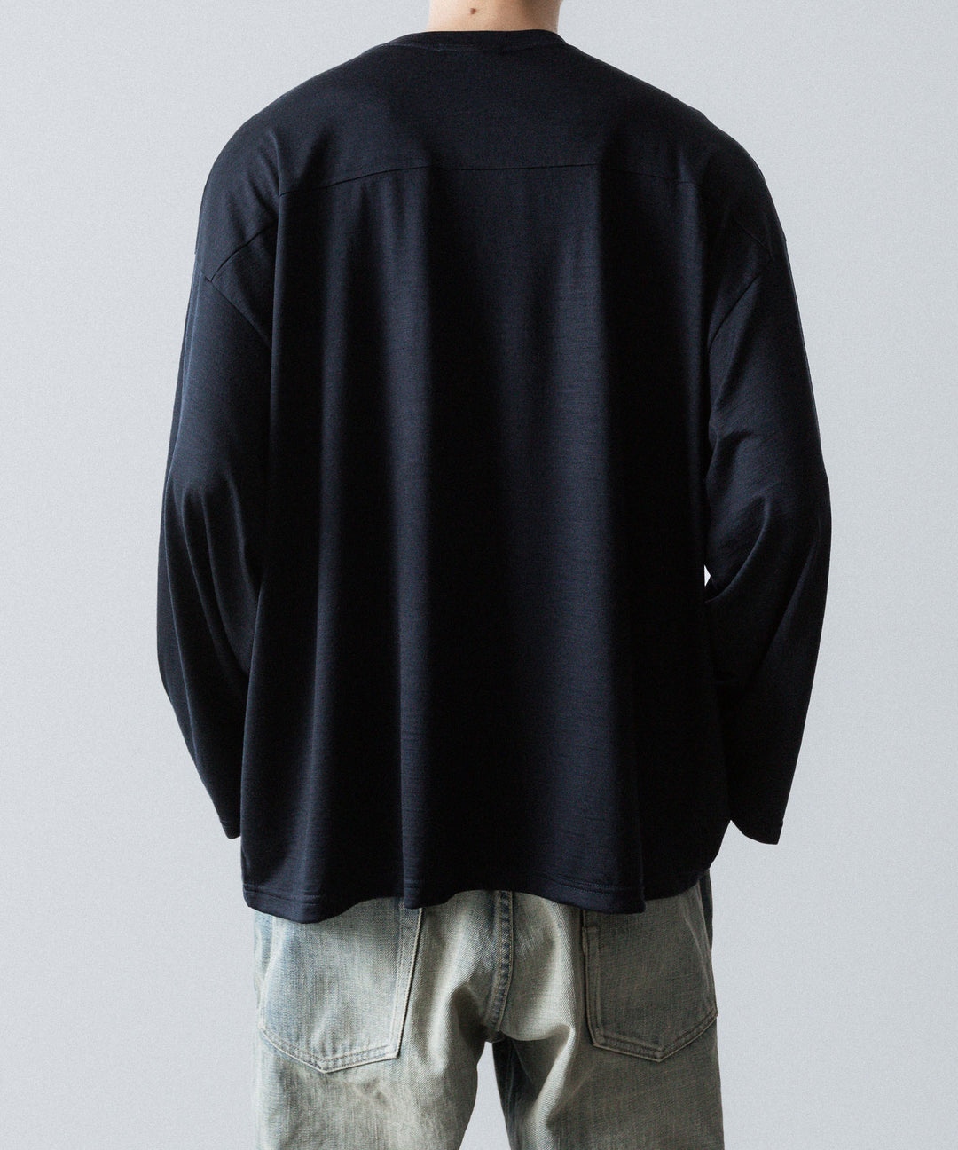 INTÉRIM インテリムの HYPER BIG EXTRA FINE MERINO WOOL JERSEY FOOTBALL L/S TEEのD.NAVY公式通販サイトsession福岡セレクトショップ