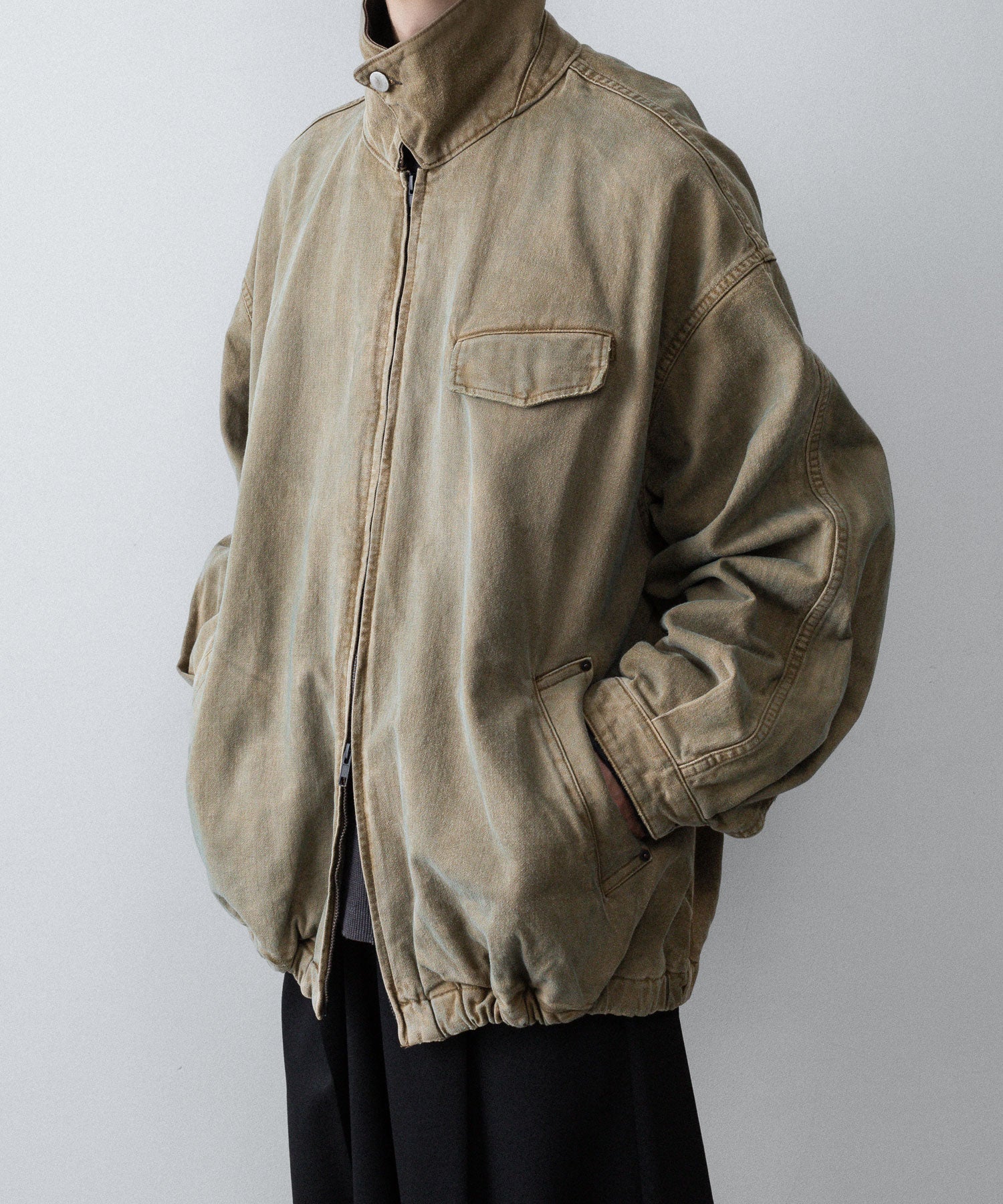 ssstein / シュタイン】SULFUR DYED OXFORD VINTAGE JACKET - KHAKI