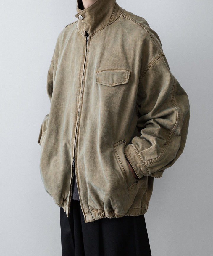 【ssstein】SULFUR DYED OXFORD VINTAGE JACKET - KHAKI BEIGE