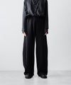 【ssstein】YAK/COTTON SWEAT EASY TROUSERS - BLACK