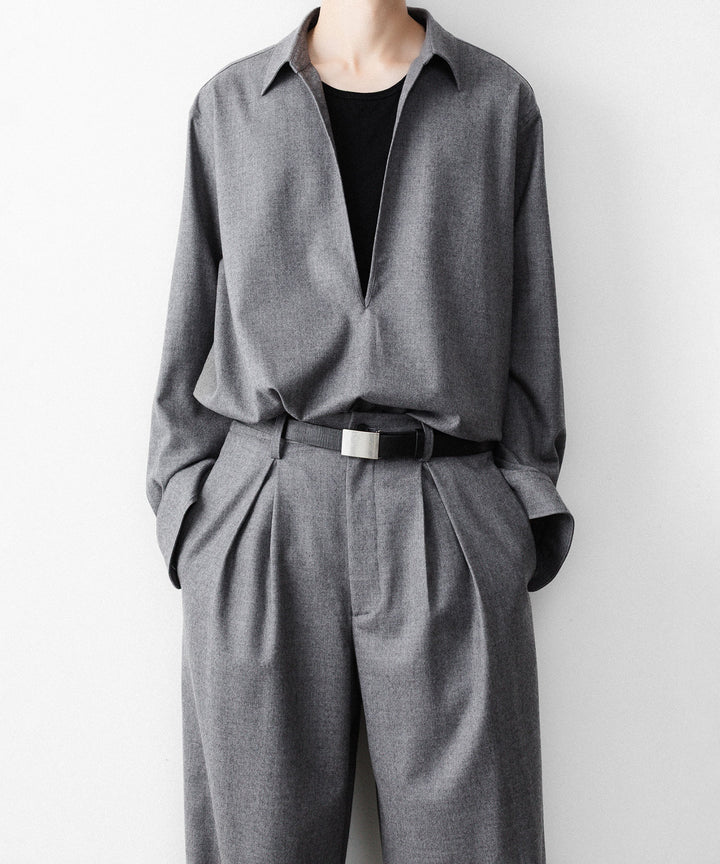 ssstein(シュタイン)のWOOL FLANNEL EASY WIDE TROUSERS - GREYの公式通販サイトsession福岡セレクトショップ