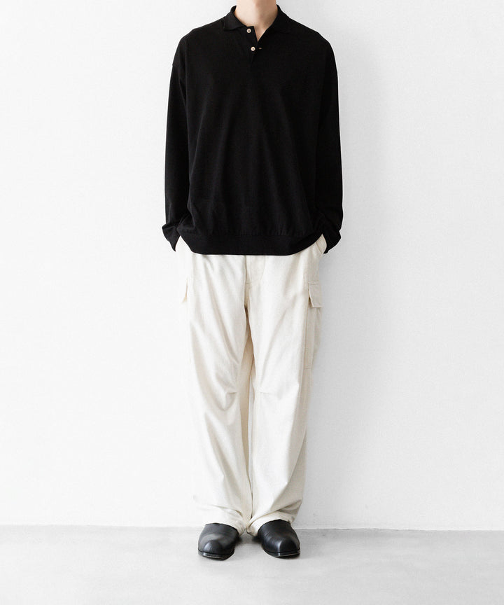 INTÉRIM - インテリムのHIGH GAUGE SEA ISLAND PIQUE HYPER BIG LONG POLOのBLACK公式通販サイトsession福岡セレクトショップ