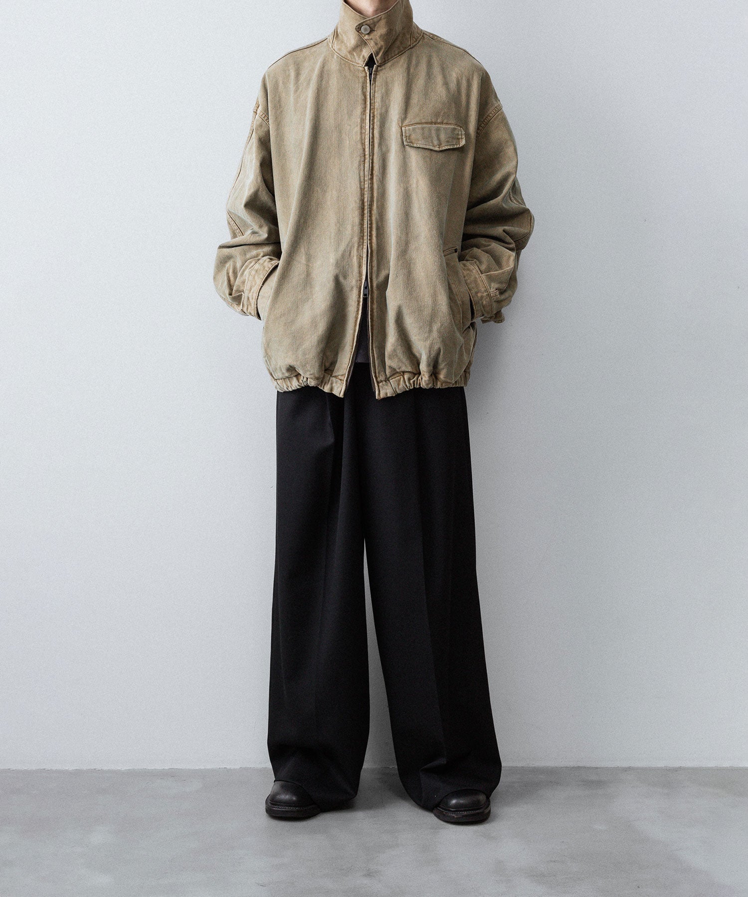 ssstein / シュタイン】SULFUR DYED OXFORD VINTAGE JACKET - KHAKI