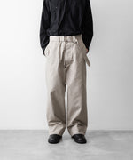 画像をギャラリービューアに読み込む, INTÉRIM インテリムのFABRIC WASHER CHINO BELTED FRENCH ARMY MIL BAGGY TROUSERのBEIGE 公式通販サイトsession福岡セレクトショップ
