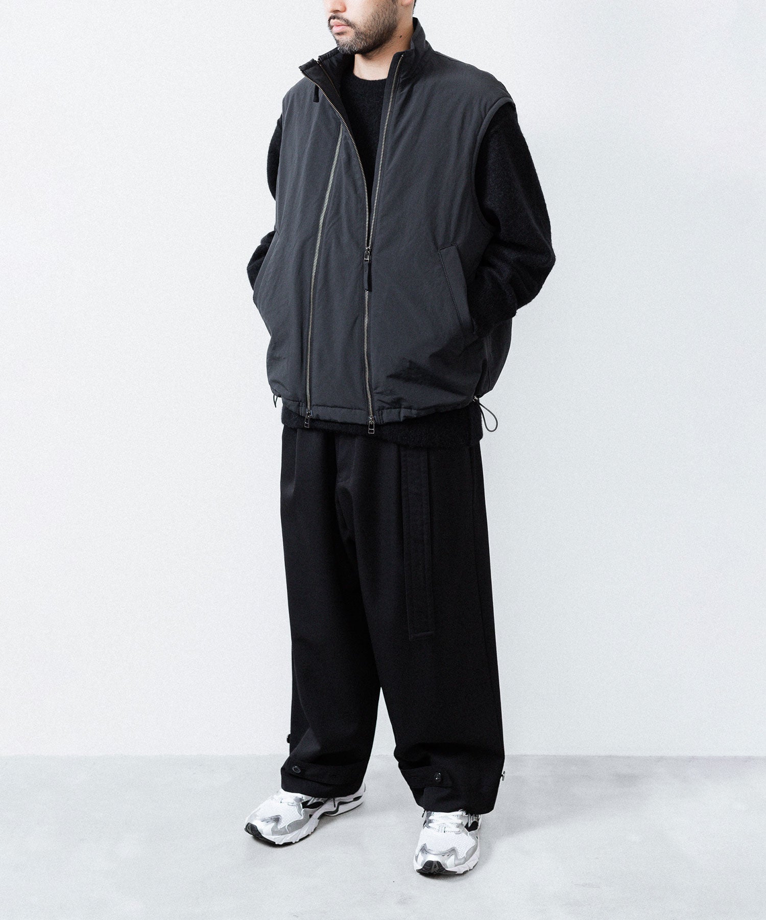 UJOH ウジョーのW ZIP VESTのBLACK 公式通販サイトsession福岡セレクトショップ