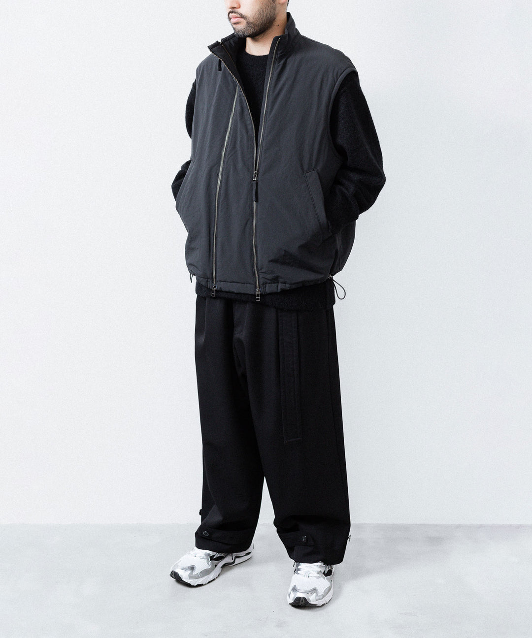 UJOH ウジョーのW ZIP VESTのBLACK 公式通販サイトsession福岡セレクトショップ