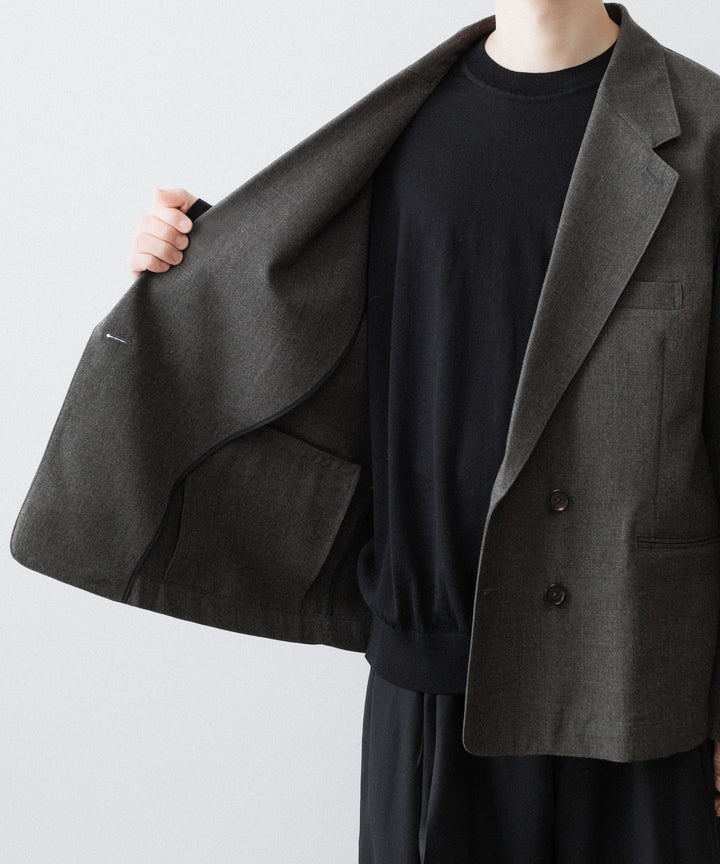INTÉRIM - インテリムのMILITARY WOOL SERGE PIPING DOUBLE JACKETのDUST GRAY公式通販サイトsession福岡セレクトショップ