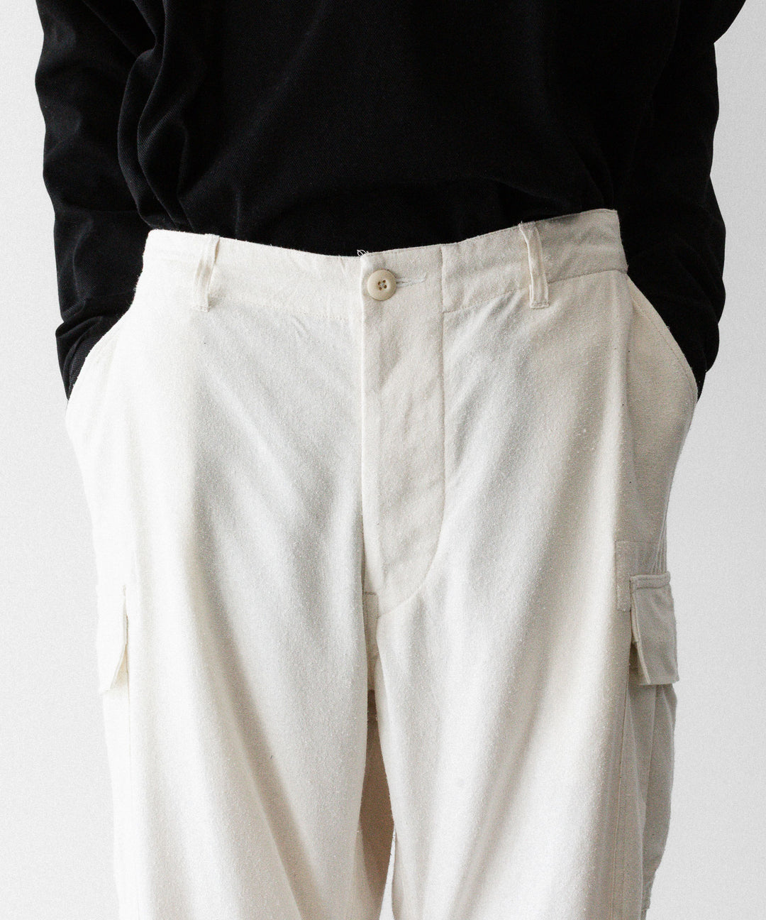 INTÉRIM インテリムのSILK NOIL JANGLE FAaTIGUE TROUSER のNATURAL 公式通販サイトsession福岡セレクトショップ