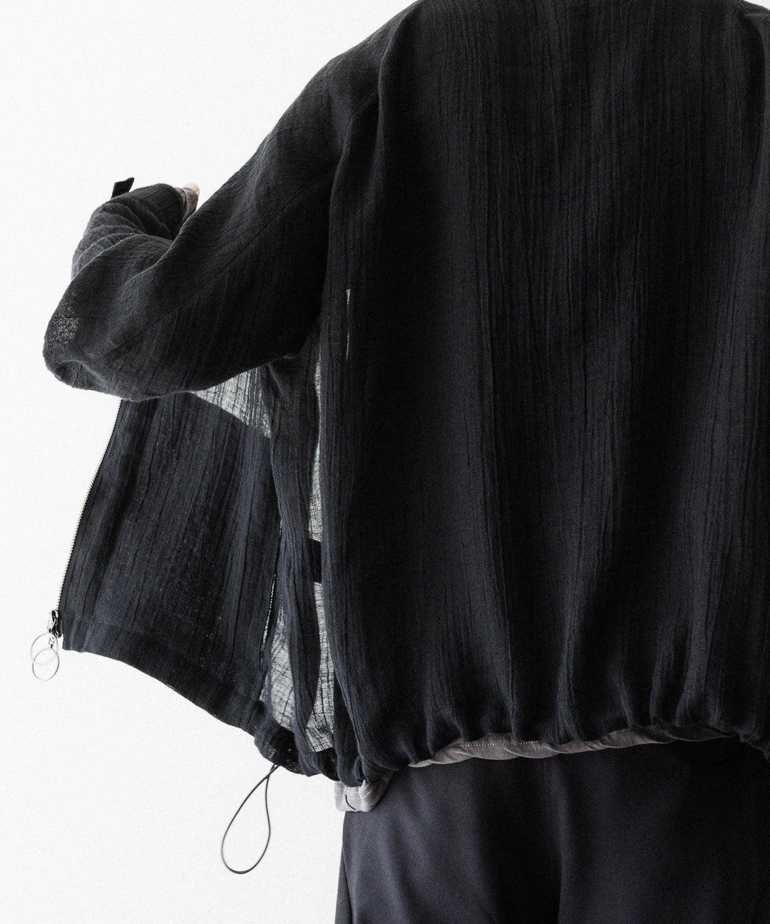 OPPOSE DUALITY オポーズデュアリティのSHORT PARKA LINENのBLACK 公式通販サイトsession福岡セレクトショップ