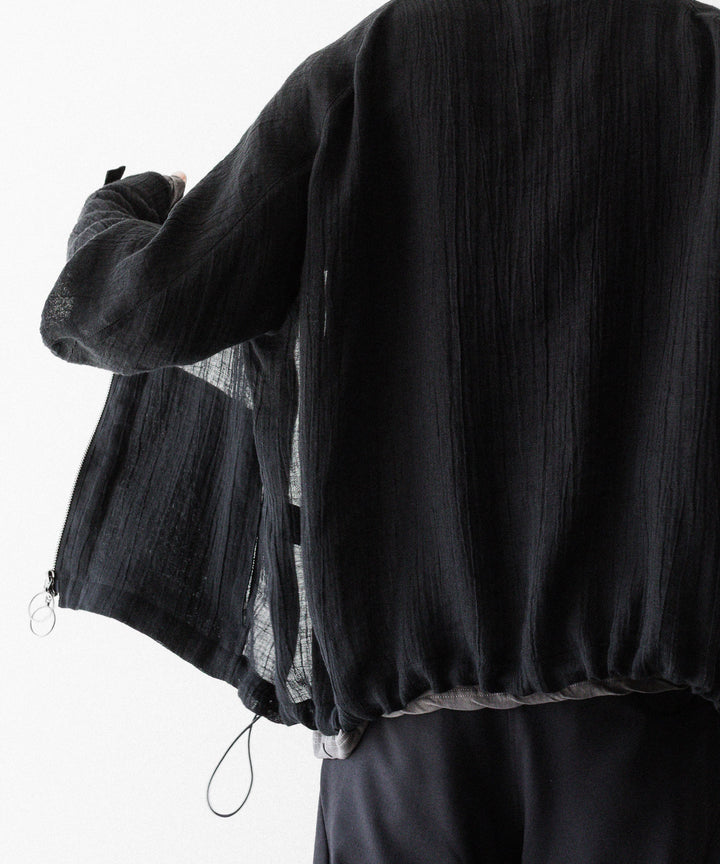 OPPOSE DUALITY オポーズデュアリティのSHORT PARKA LINENのBLACK 公式通販サイトsession福岡セレクトショップ