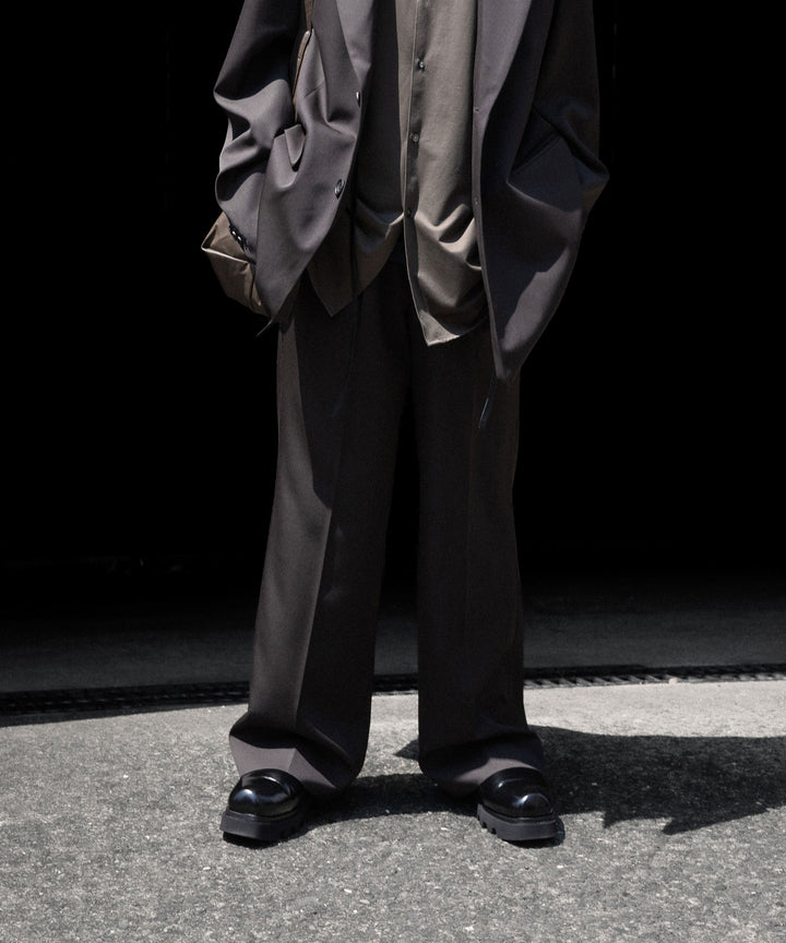 【ssstein】FLARE TROUSERS - GREY KHAKI