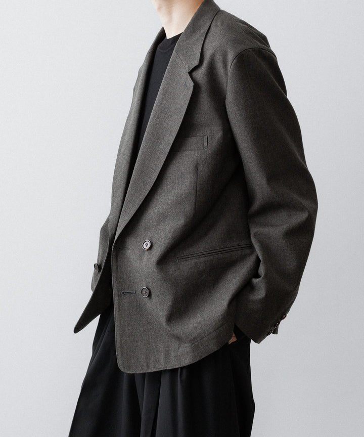 INTÉRIM - インテリムのMILITARY WOOL SERGE PIPING DOUBLE JACKETのDUST GRAY公式通販サイトsession福岡セレクトショップ
