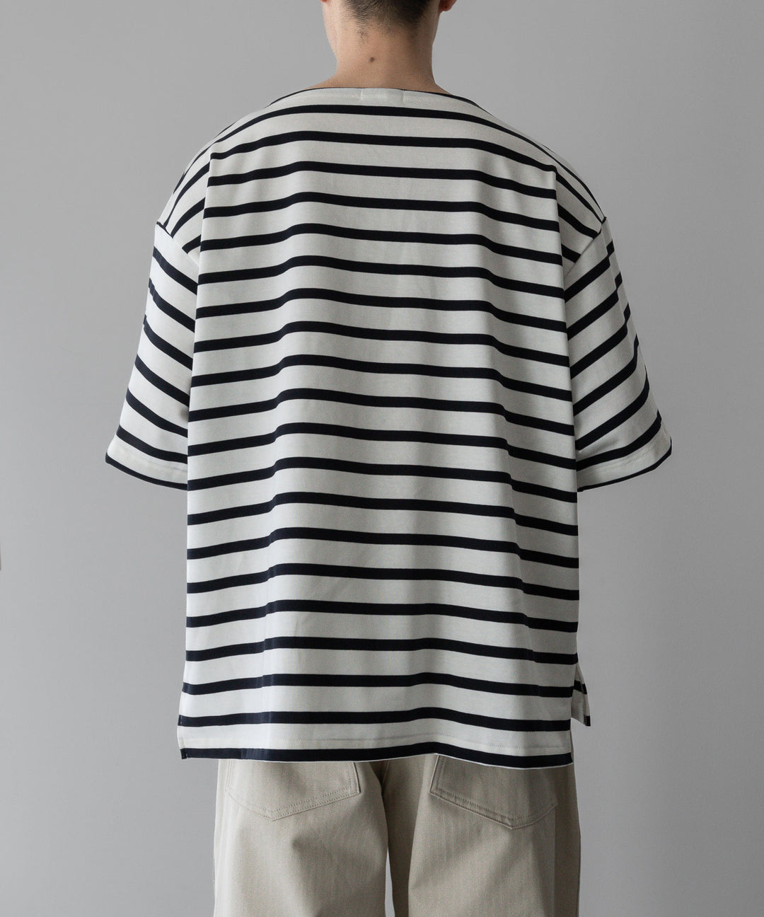 INTÉRIM - インテリムのHYPER BIG SUVIN GIZA BASQUE BORDER H/S SHIRT - WHITE×NAVY公式通販サイトsession福岡セレクトショップ