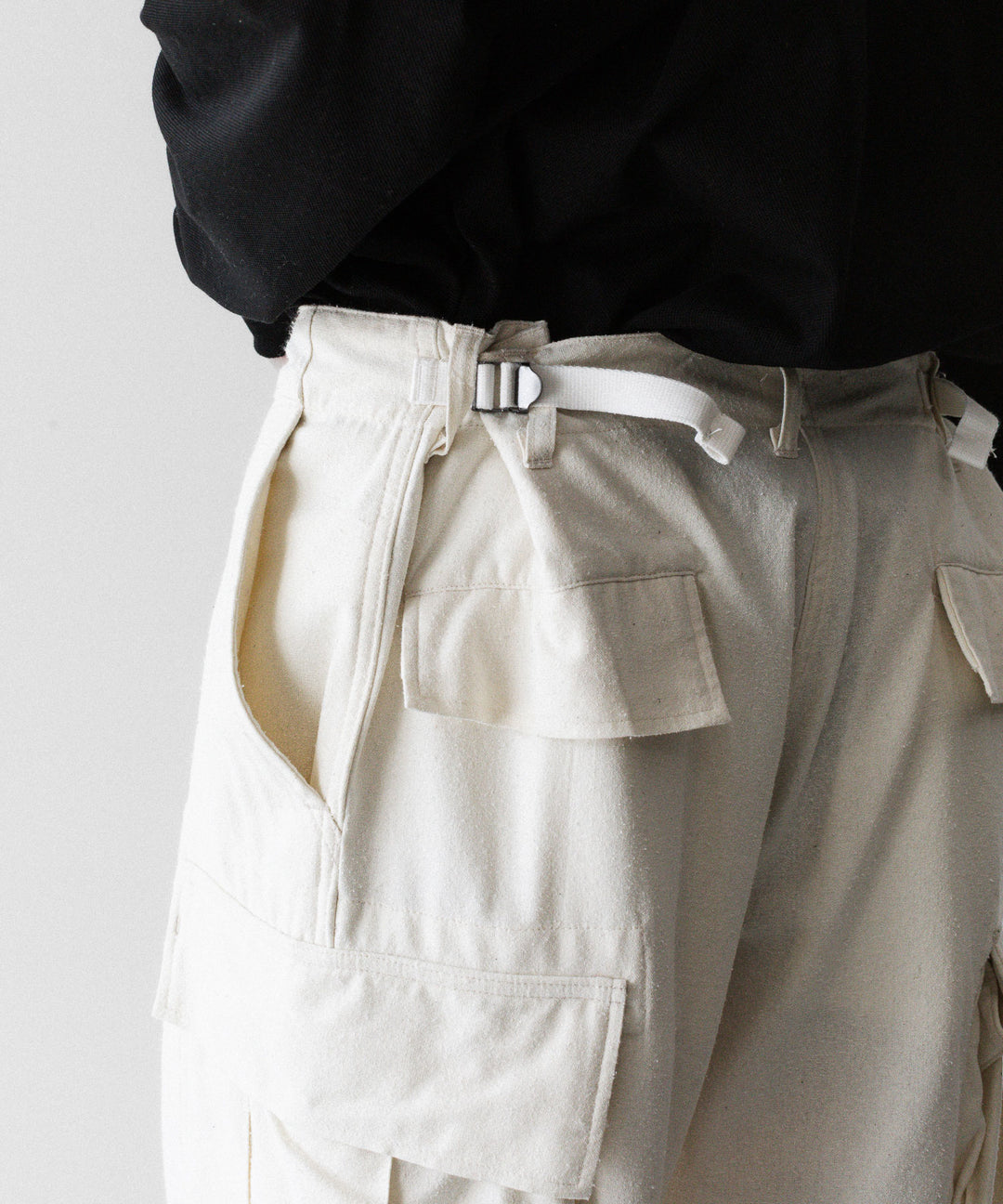 INTÉRIM インテリムのSILK NOIL JANGLE FAaTIGUE TROUSER のNATURAL 公式通販サイトsession福岡セレクトショップ