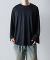 【INTÉRIM】    HYPER BIG EXTRA FINE MERINO WOOL JERSEY FOOTBALL L/S TEE - D.NAVY