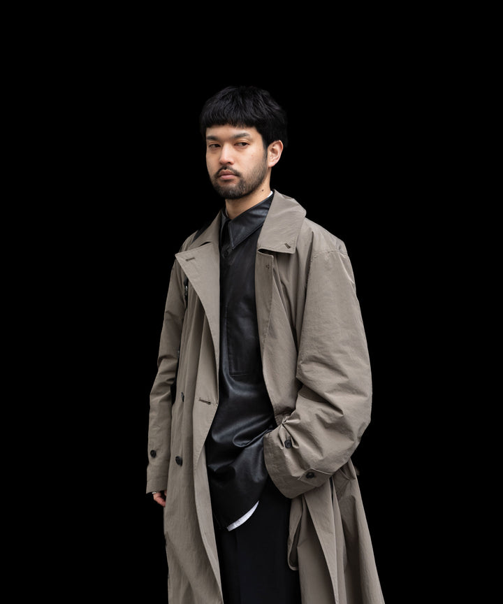 ssstein(シュタイン)のWINDPROOF NYLON DOUBLE BREASTED COAT - TAUPE 公式通販サイトsession福岡セレクトショップ