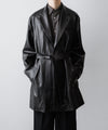 【ssstein】LAMBS LEATHER HALF COAT - BLACK