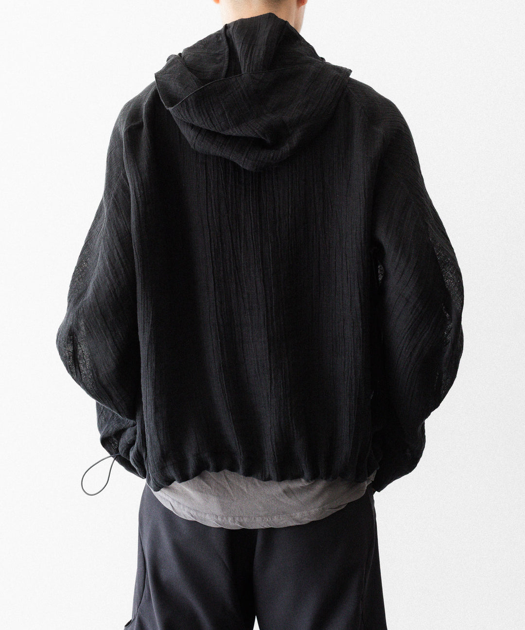 OPPOSE DUALITY オポーズデュアリティのSHORT PARKA LINENのBLACK 公式通販サイトsession福岡セレクトショップ