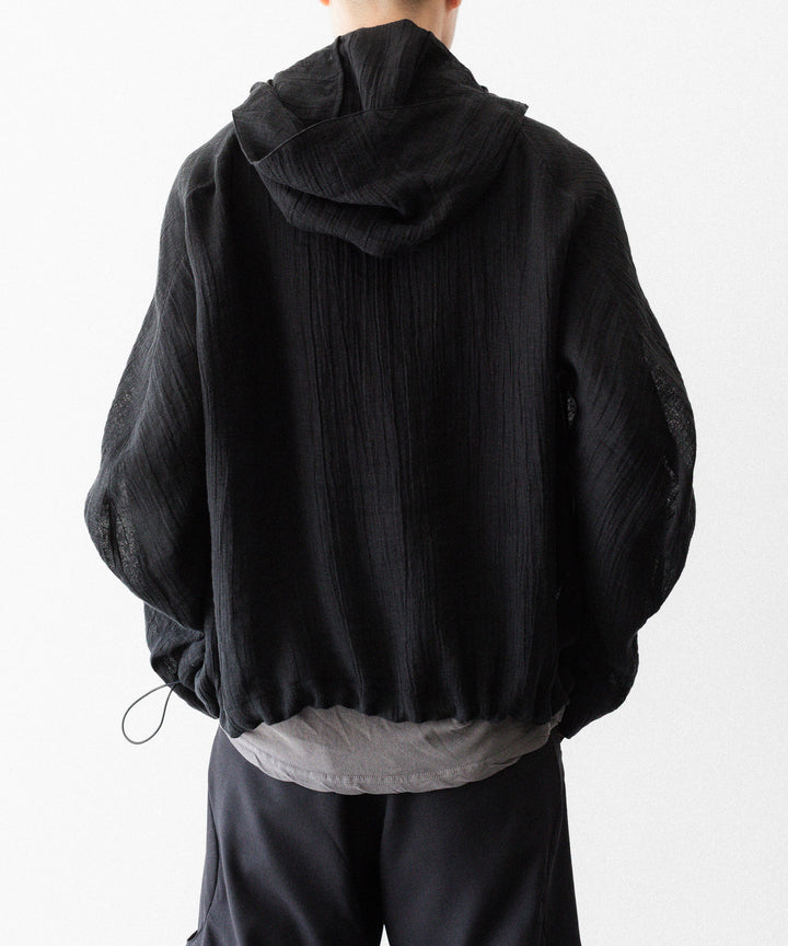 OPPOSE DUALITY オポーズデュアリティのSHORT PARKA LINENのBLACK 公式通販サイトsession福岡セレクトショップ