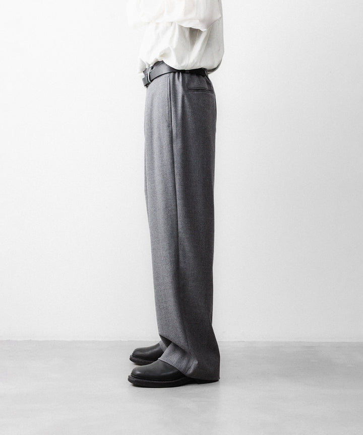ssstein(シュタイン)のWOOL FLANNEL EASY WIDE TROUSERS - GREYの公式通販サイトsession福岡セレクトショップ
