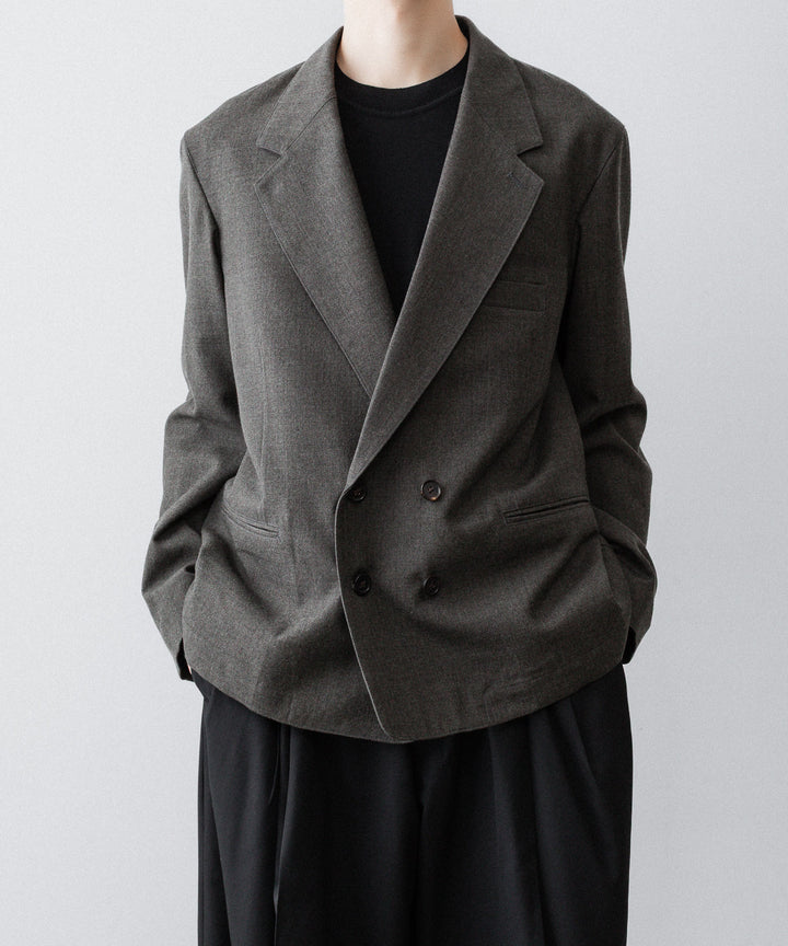 INTÉRIM - インテリムのMILITARY WOOL SERGE PIPING DOUBLE JACKETのDUST GRAY公式通販サイトsession福岡セレクトショップ