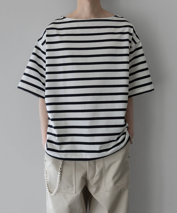 INTÉRIM - インテリムのHYPER BIG SUVIN GIZA BASQUE BORDER H/S SHIRT - WHITE×NAVY公式通販サイトsession福岡セレクトショップ