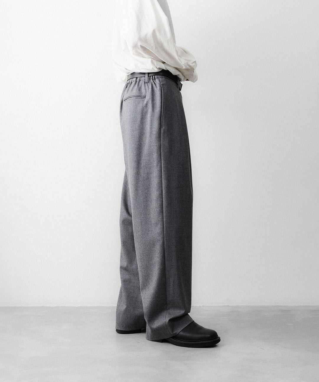 ssstein(シュタイン)のWOOL FLANNEL EASY WIDE TROUSERS - GREYの公式通販サイトsession福岡セレクトショップ