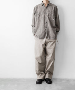 INTÉRIM/インテリム】 FABRIC WASHER CHINO BELTED FRENCH ARMY MIL