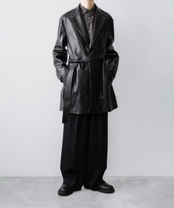 ssstein / シュタイン】LAMBS LEATHER HALF COAT - BLACK | 公式通販