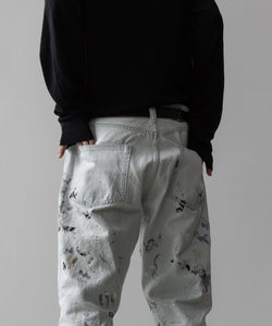 【INTÉRIM】MILK PAINT WWII 1943 HEAVY KIBATA SHUTTLE DENIM JEANS - P.B.WHITE