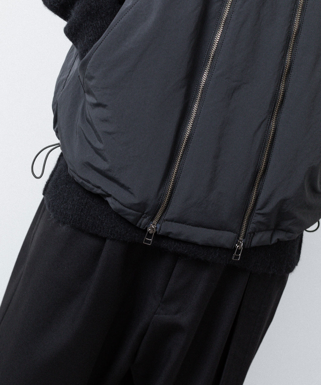 UJOH ウジョーのW ZIP VESTのBLACK 公式通販サイトsession福岡セレクトショップ
