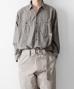 INTÉRIM/インテリム】 FABRIC WASHER CHINO BELTED FRENCH ARMY MIL