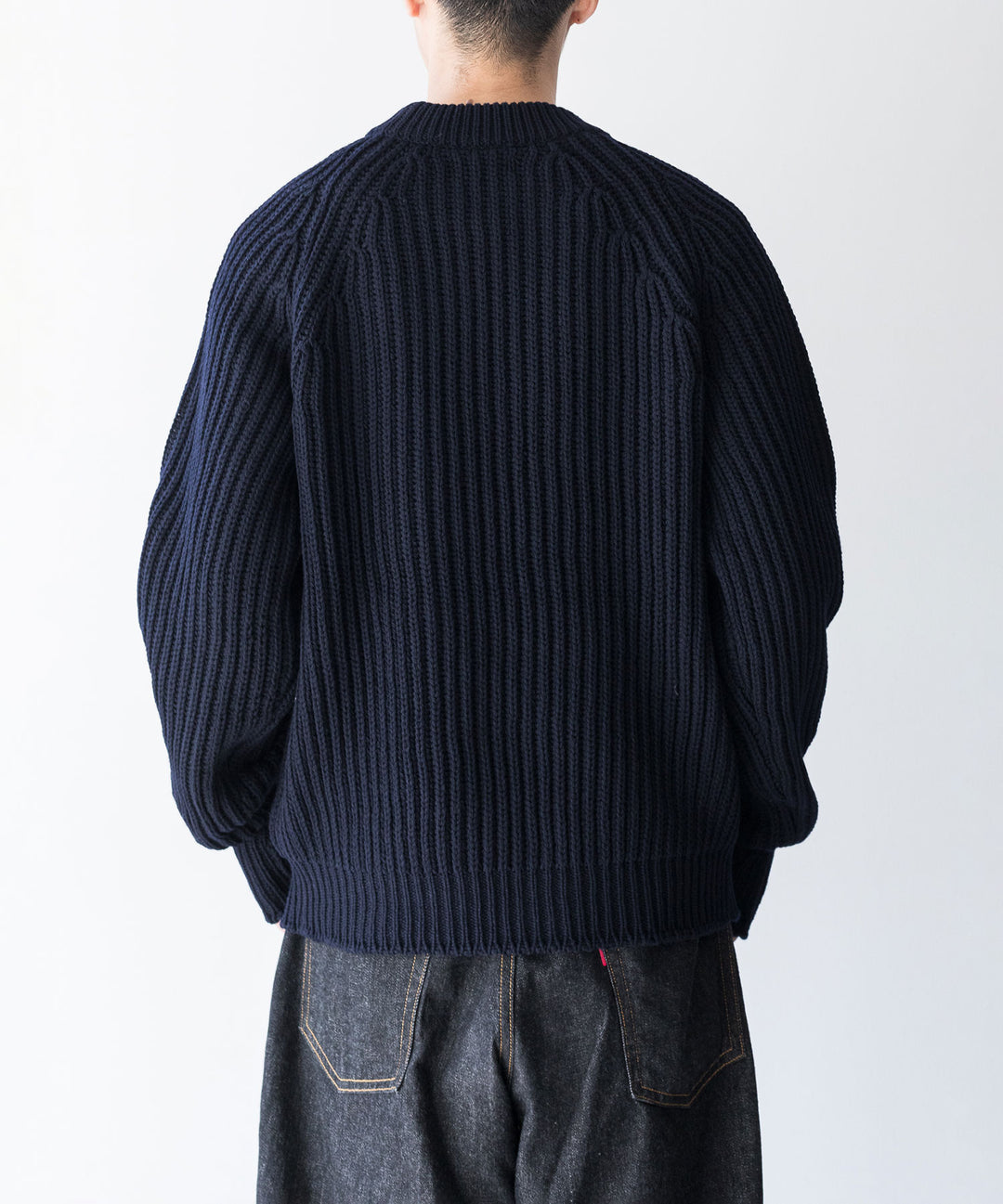 【INTÉRIM】インテリム 23AW 60s 3GG RAGLAN FISHERMAN SWEATER CREW - NAVY sessionセッション福岡セレクトショップ 公式通販サイト
