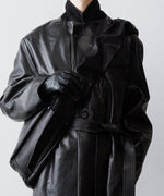 画像をギャラリービューアに読み込む, ssstein(シュタイン)のLAMBS LEATHER HALF COAT - BLACKの公式通販サイトsession福岡セレクトショップ
