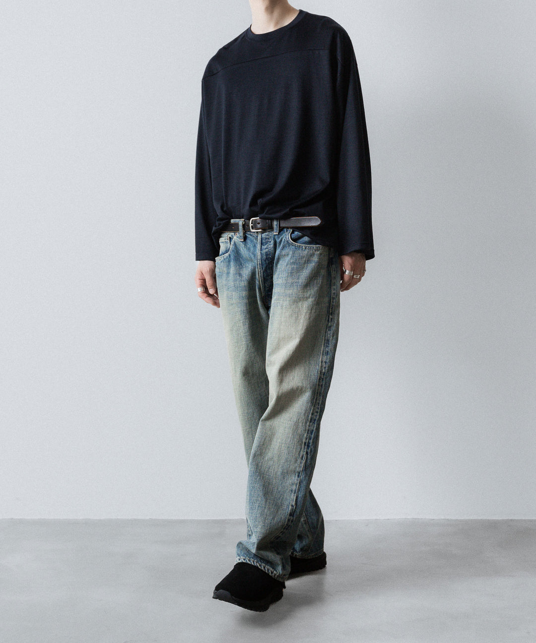 INTÉRIM インテリムの HYPER BIG EXTRA FINE MERINO WOOL JERSEY FOOTBALL L/S TEEのD.NAVY公式通販サイトsession福岡セレクトショップ