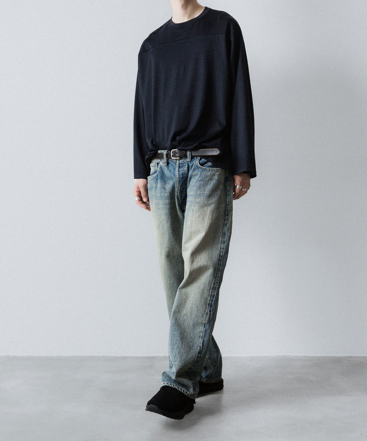 INTÉRIM インテリムの HYPER BIG EXTRA FINE MERINO WOOL JERSEY FOOTBALL L/S TEEのD.NAVY公式通販サイトsession福岡セレクトショップ