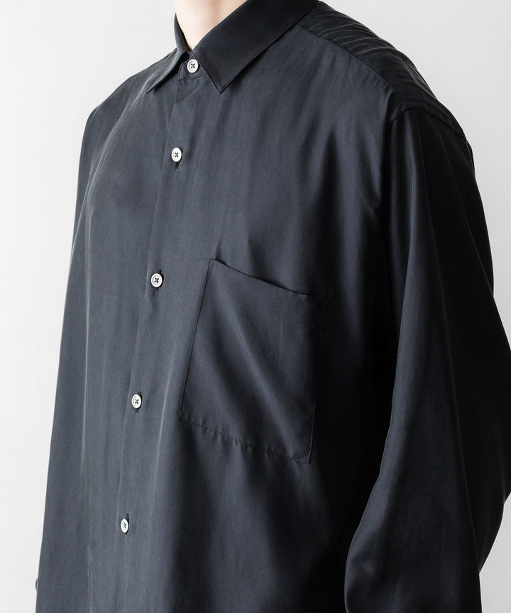 ssstein(シュタイン)のCUPRO TWILL OVERSIZED LS SHIRT - BLACKの公式通販サイトsession福岡セレクトショップ