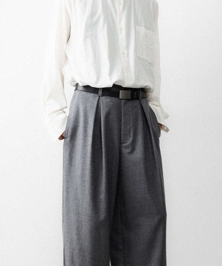 ssstein(シュタイン)のWOOL FLANNEL EASY WIDE TROUSERS - GREYの公式通販サイトsession福岡セレクトショップ