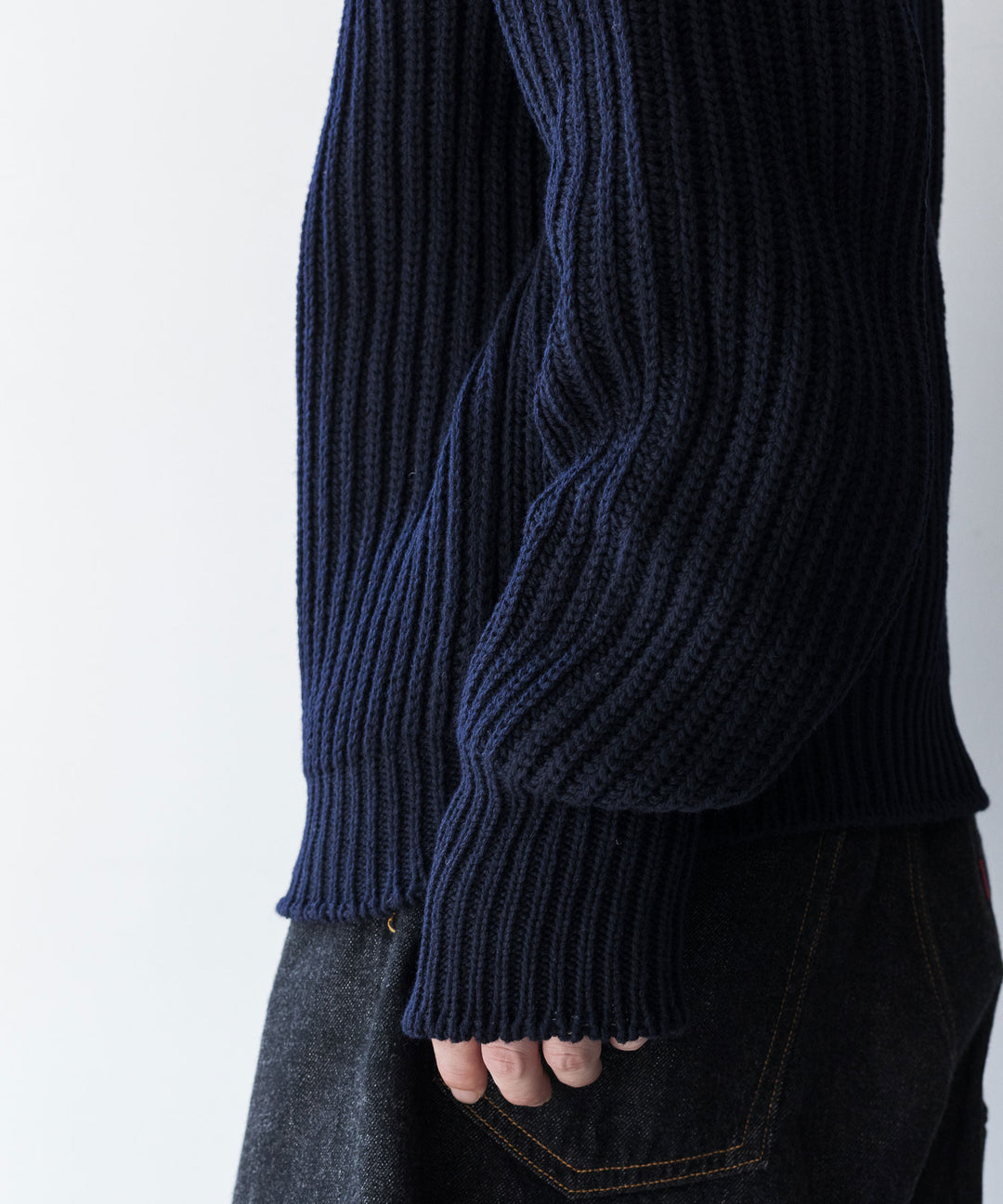 【INTÉRIM】インテリム 23AW 60s 3GG RAGLAN FISHERMAN SWEATER CREW - NAVY sessionセッション福岡セレクトショップ 公式通販サイト