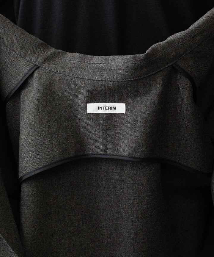 INTÉRIM - インテリムのMILITARY WOOL SERGE PIPING DOUBLE JACKETのDUST GRAY公式通販サイトsession福岡セレクトショップ